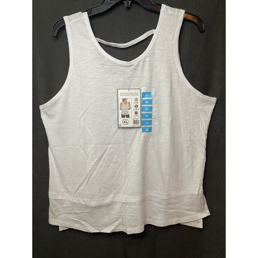 RBX FRESH PRODUCE Back detail side Vents Slub Tank Top 60% cotton Size XL